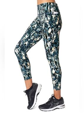 NWOT SWEATY BETTY The Power 7/8 Length 24” LeggingsBlue Marble Print
